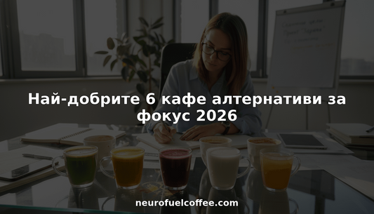 Жена опитва различни здравословни напитки на работното си място.
