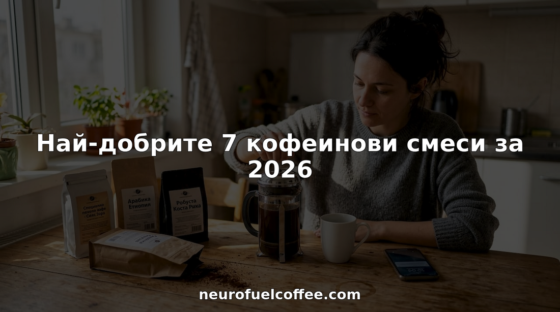 Жена си приготвя кафе на кухненската маса, като избира различни аромати и смеси, за да започне деня си с любимата напитка.